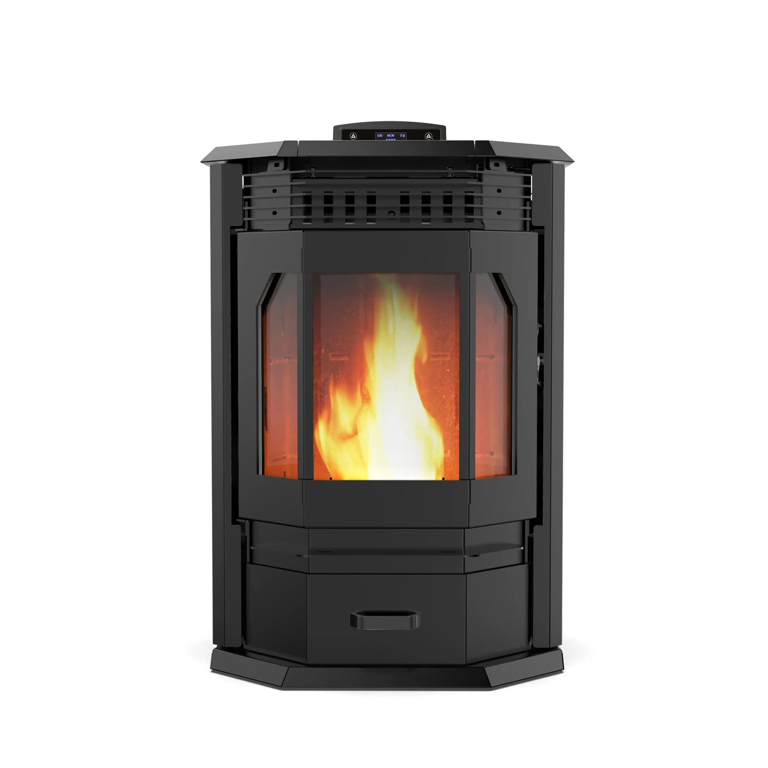 100㎡  Heating Area 12KW  Automatic Feeding Indoor Electric Smokefree WiFi Enabled Modern Wood Pellet Stove Fireplace Heater