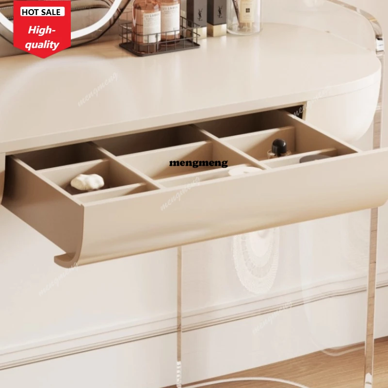 

C139 Cream style multifunctional illuminated makeup dressing table princess Makeup vanity high-end penteadeira designer furnitur