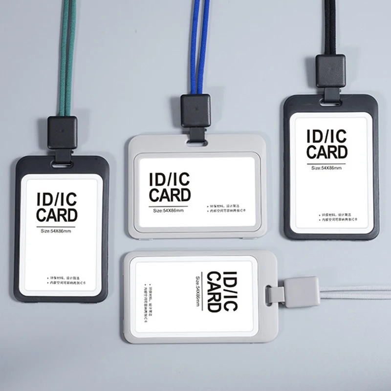 Portable Retractable Lanyard Card Sleeve Clear Simple Card Case With Retractable Reel Transparent Identification Card Holder