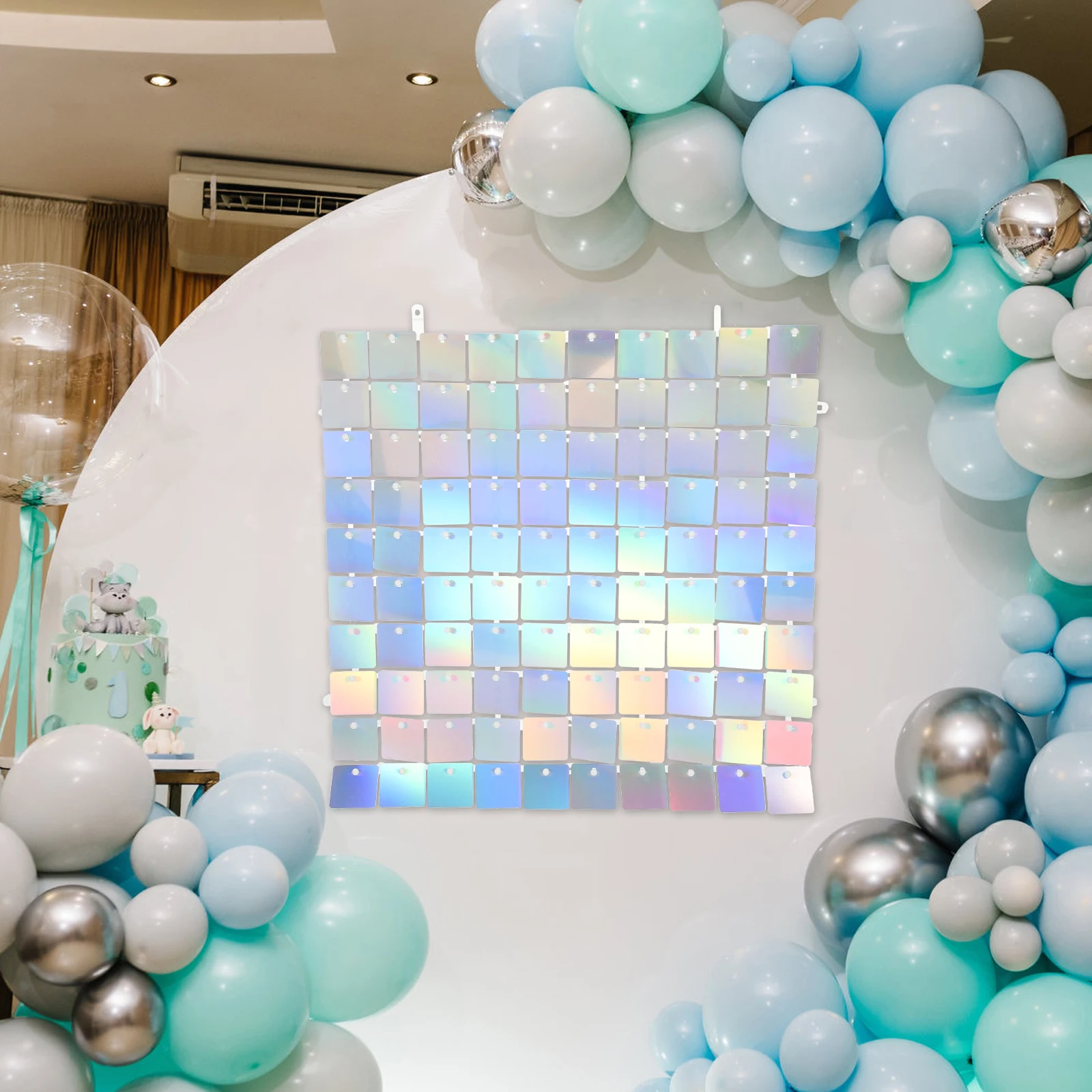 

Iridescent Sequin Decorative Panel Decoration Birthday Party Background Sequins Wall Supplies