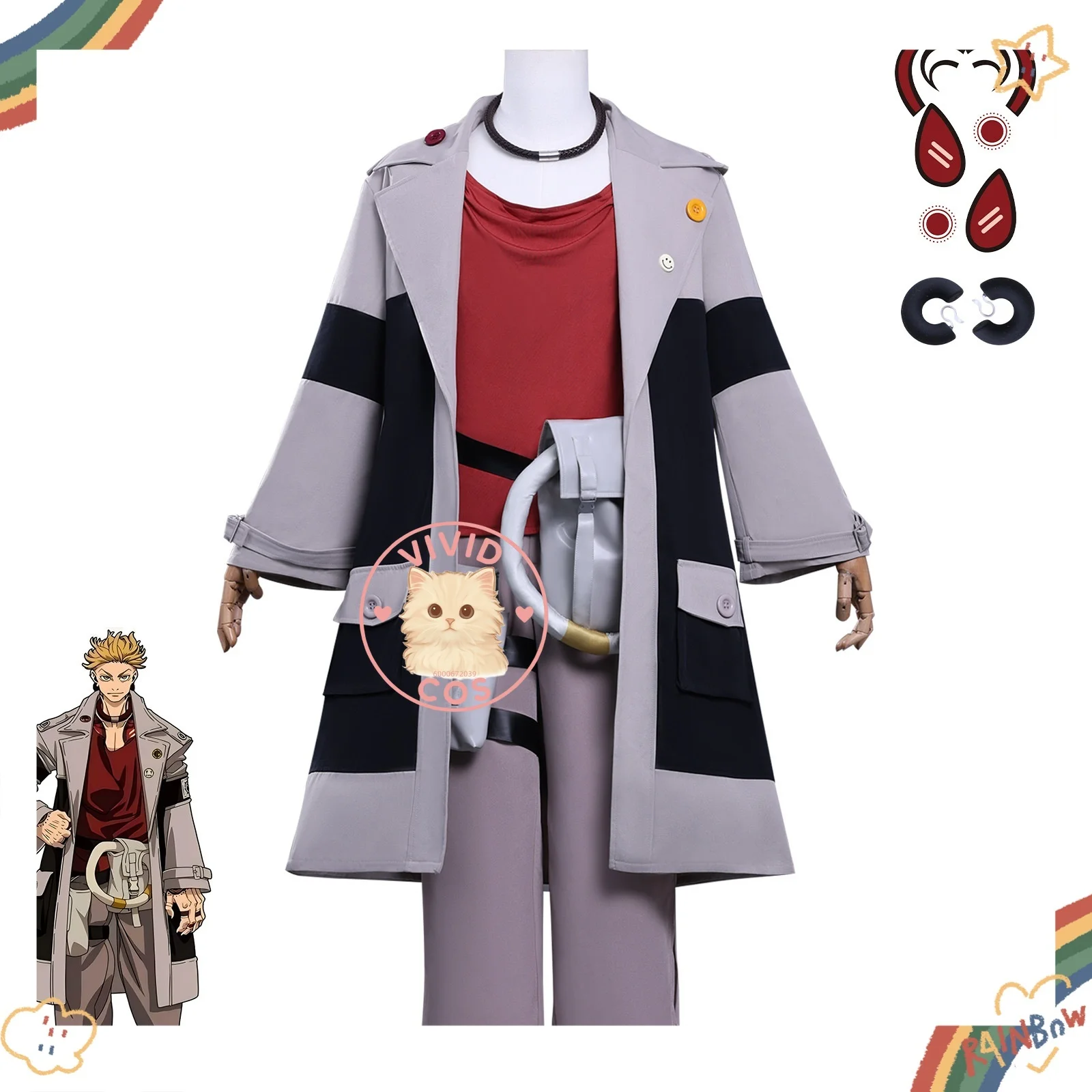 

Haiboku Senki Enji New Version Two-dimensional Anime Cosplay Costume Role-playing As Characters with Outfits Anime-style Baggy