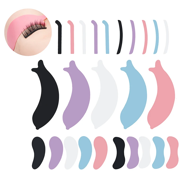 Coussinets réutilisables en silicone pour extension de cils, patchs collants pour les yeux, outils de maquillage, 2 pièces, 6 pièces