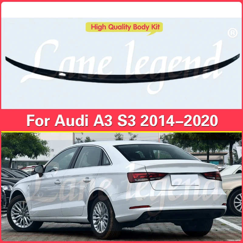 

Spoiler Lip Sedan Rear Wing For Audi A3 S3 2014-2020 Car Rear Roof Extension Rear Trunk Wing Rear Wing Car Tuning