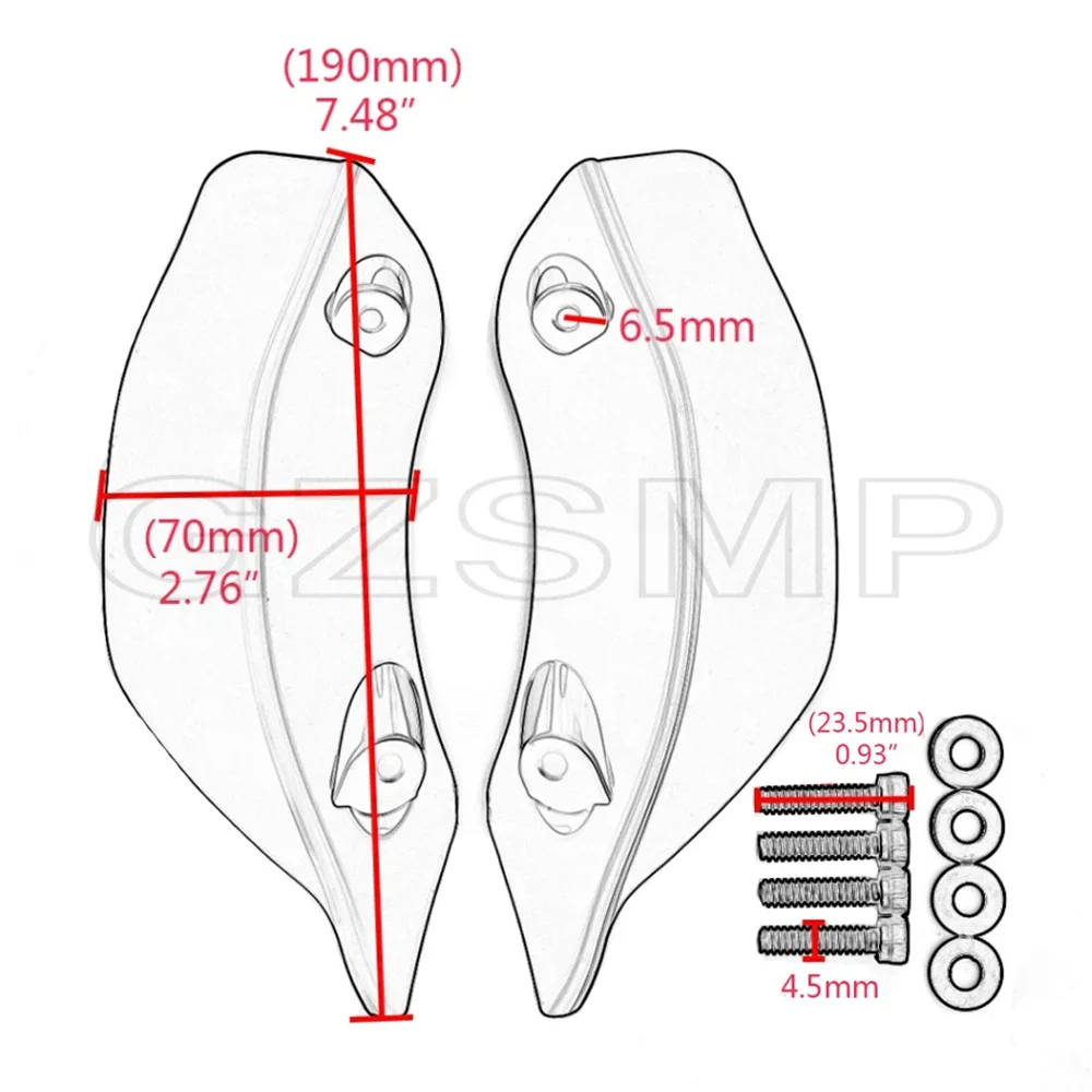 Fit For Road Glide FLTRX FLTRXS FLTRUSE 15-Up Motorcycle Batwing Fairing Upper Accent Air Deflector Wind Deflector Windscreen
