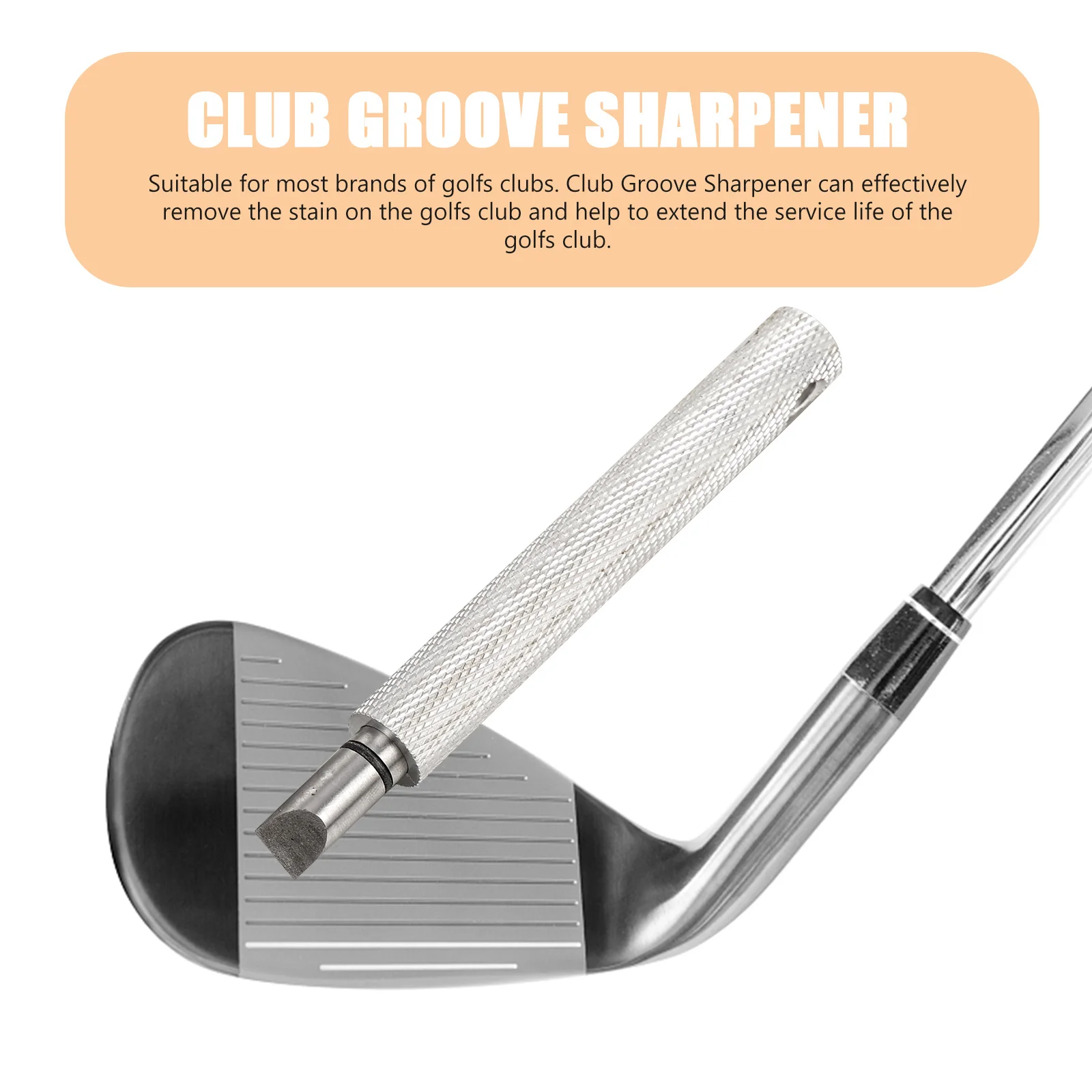 

Golf Groove Sharpener Aluminum Alloy Stainless Steel Portable Cleaning Tool For Irons Golfing Club Grooving Cleaner