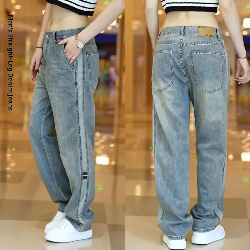 

Мужские джинсы в стиле ретро: американские, легкие, свободного кроя, прямые, износостойкие, для повседневной носки