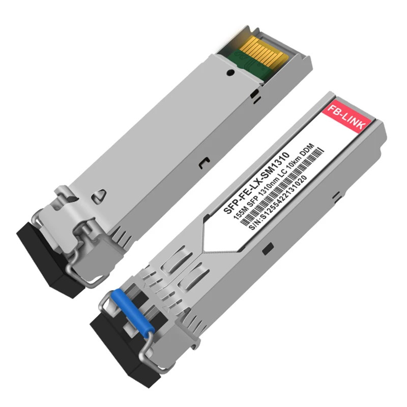 155M Lx 1310nm 10Km Sfp Module Duplex Lc Transceiver Glasvezel Module Voor Cisco Mikrotik Ubiquiti Mellanox Ethernet Switch