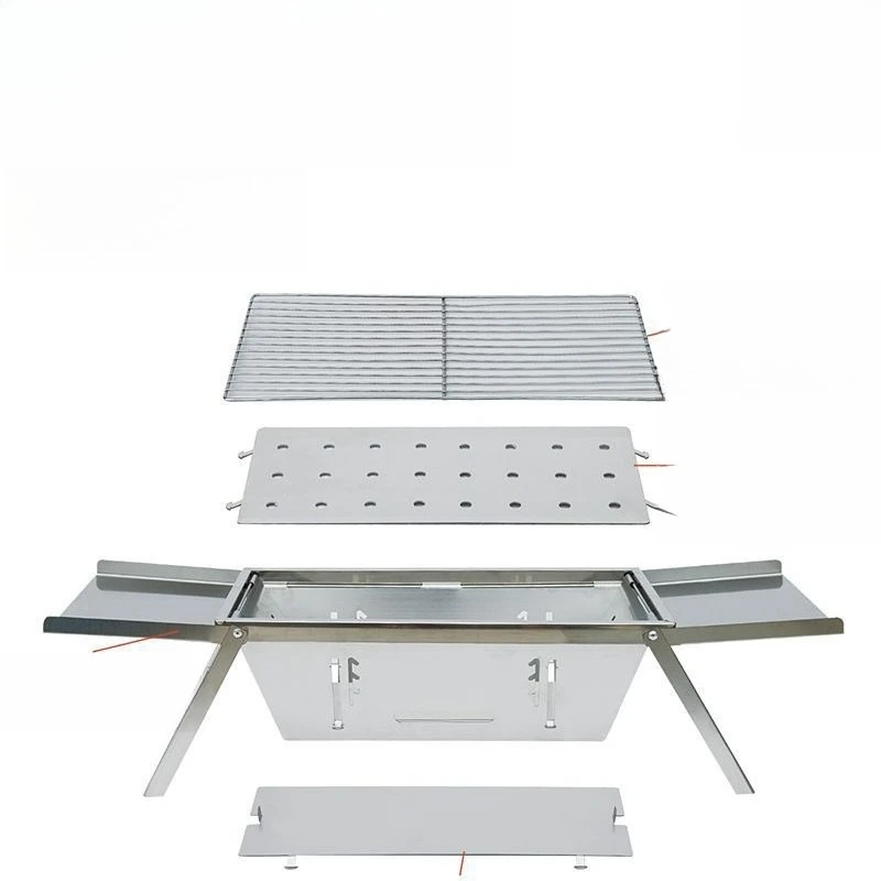 

Stainless Steel New Type Barbecue Grill Outdoor Camping Portable Folding Integrated Barbecue Rack
