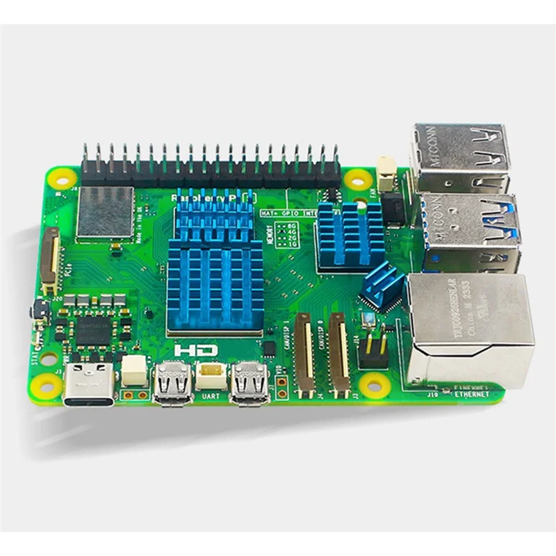 Well Made-For Raspberry Pi 5 Heatsink CPU Fitting Design With Adhesive Backing Chip Thermal Conductivity Cooling Heat Sink Set,B