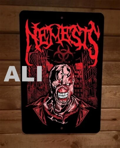 Evil Nemesis 8x12 Metal Wall Sign Poster Video Game sign