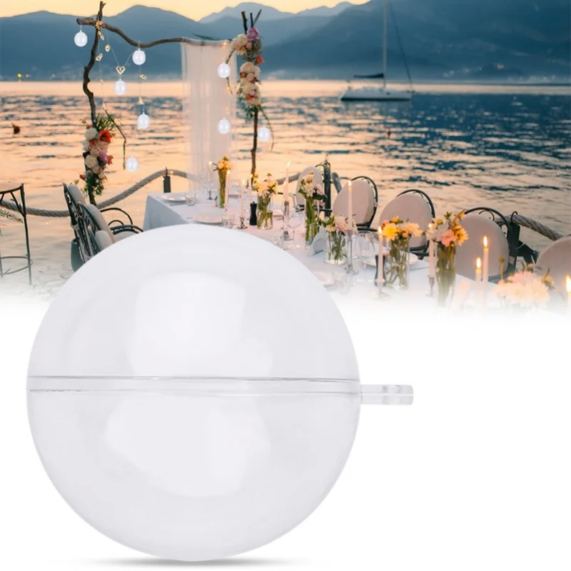 Ornamenti natalizi per matrimoni con palline di plastica trasparente riempibili da 20 pezzi