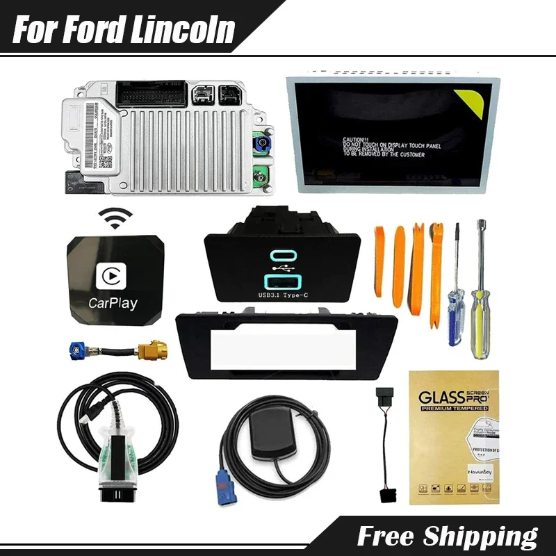 

APIM Upgrade Wireless Carplay Kit Antenna Carplay GPS Navigation New Map SYNC2 to SYNC3 32GB For Ford Lincoln SYNC3 Auto Parts