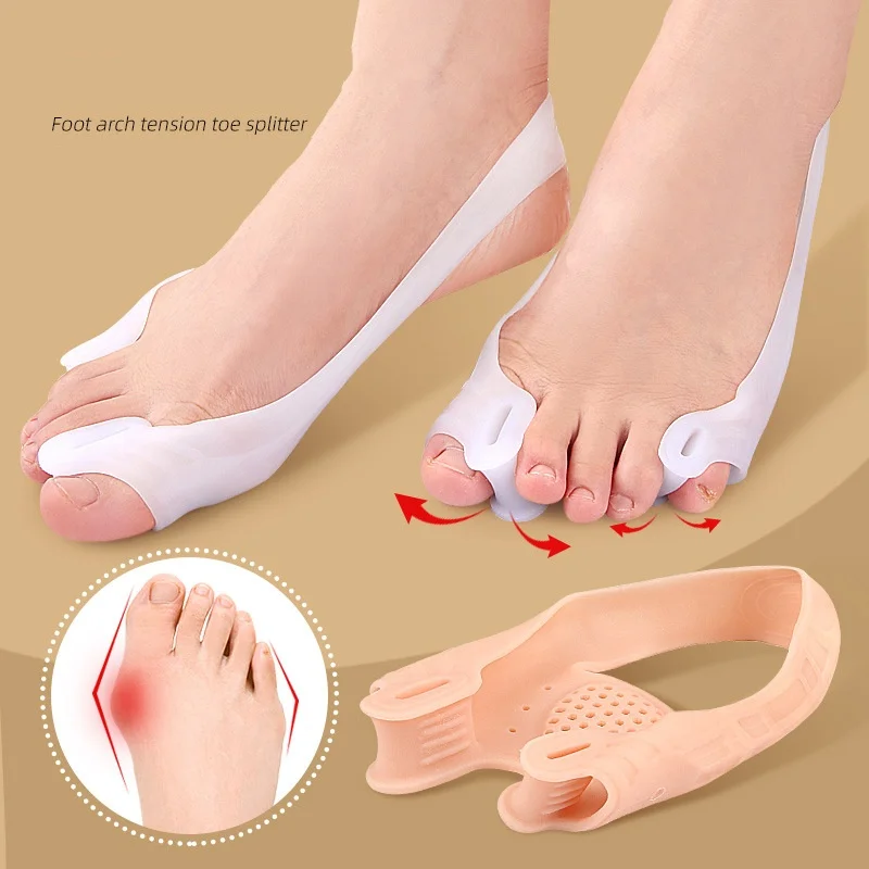 وسادة الأمامية بفتحة مزدوجة فاصل أصابع القدم ممتص للصدمات وسادة تدليك قوس مرنة ومقاومة للاهتراء يمكن قطع شريط الشد