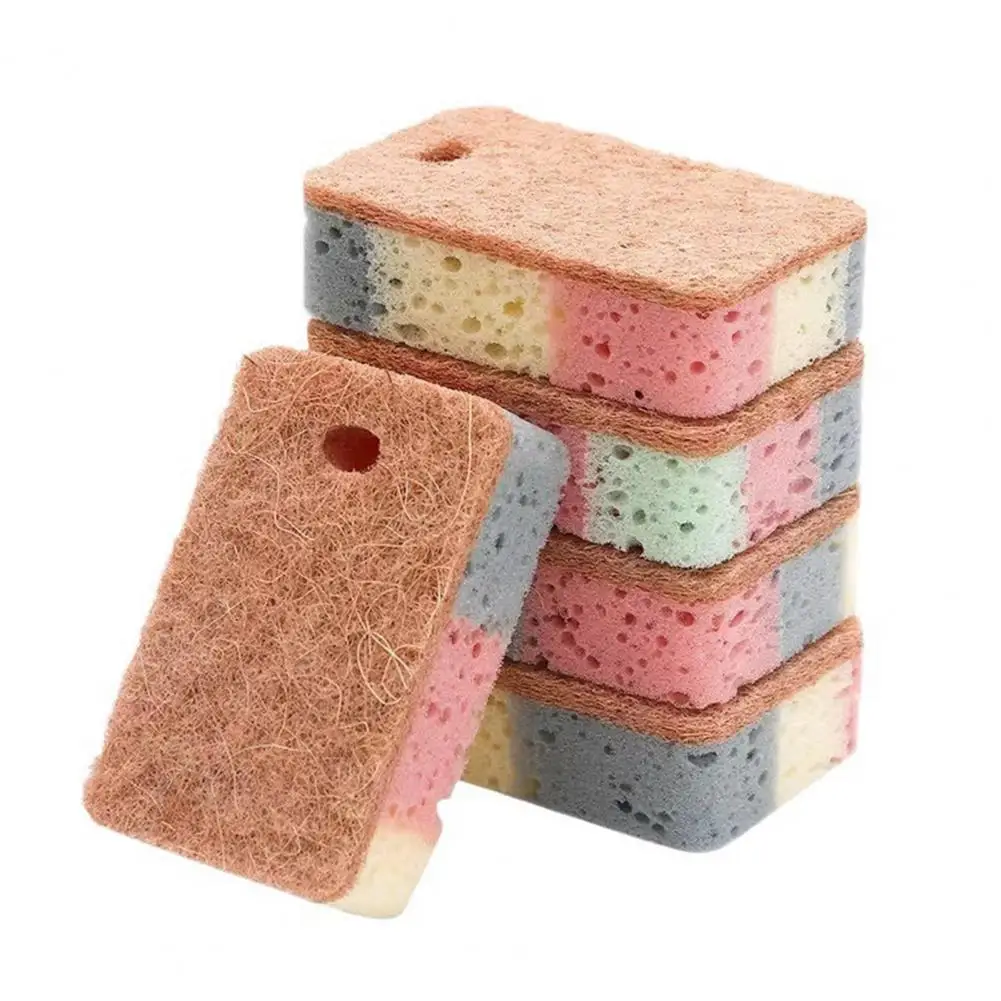 5/10Pcs Dishwashing Sponge Effective Cleaning Multifunctional Scratch-free Countertop Cleaning Sponge Чистка Губка