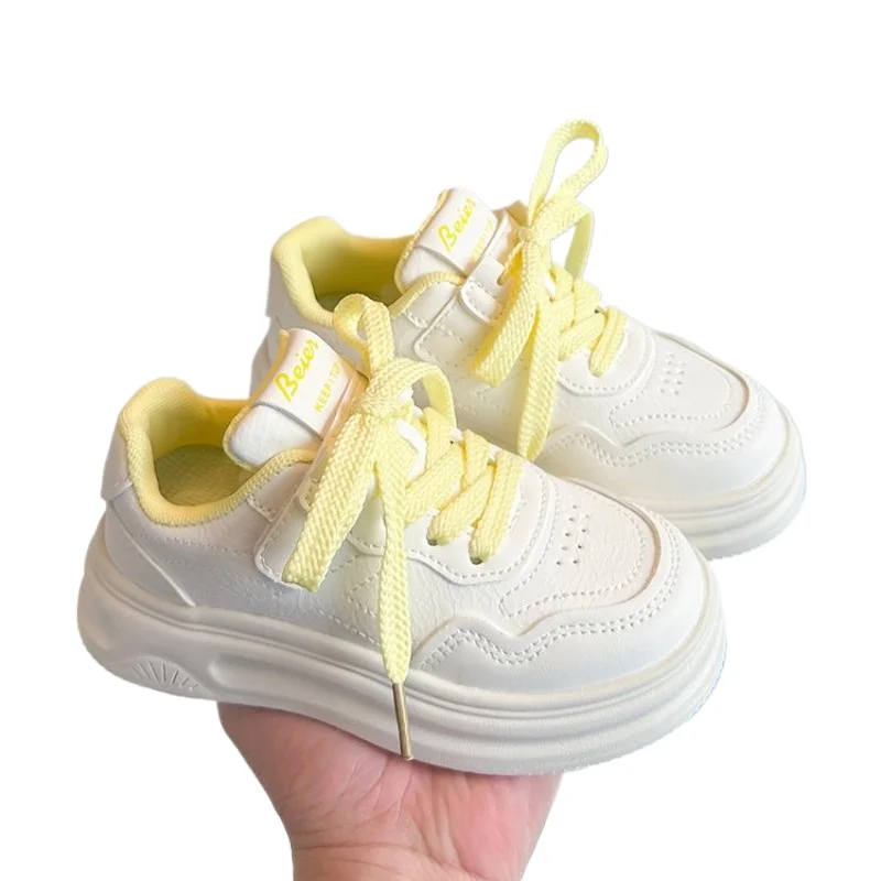 

Spring and Autumn Kid's Sports Shoes Anti Slip Lightweight Girls Board Shoes Casual Shoes Children's White Shoes