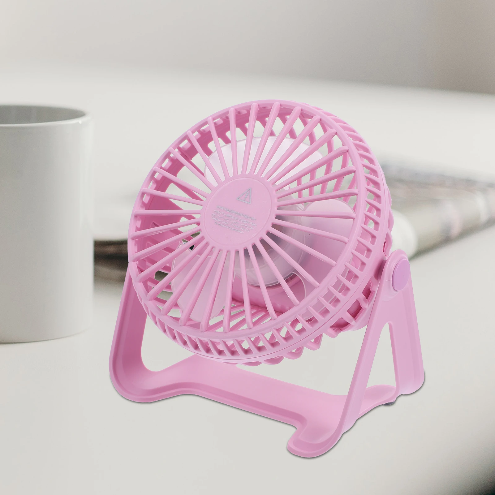 

Portable Desktop Fan Delicate USB Fan Practical Air Fan Miniature Quiet Fan for Dorm Home Office Room (Pink）