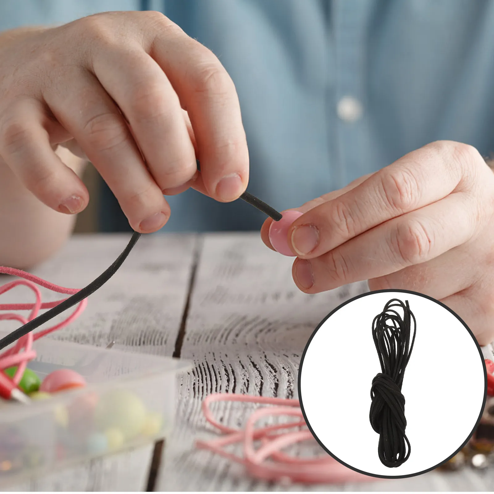 

1Set Retro DIY Jewelry Making Ropes Premium Suede Necklace Cord Multipurpose Bracelet Cord for Pendant Necklace Beads Craft