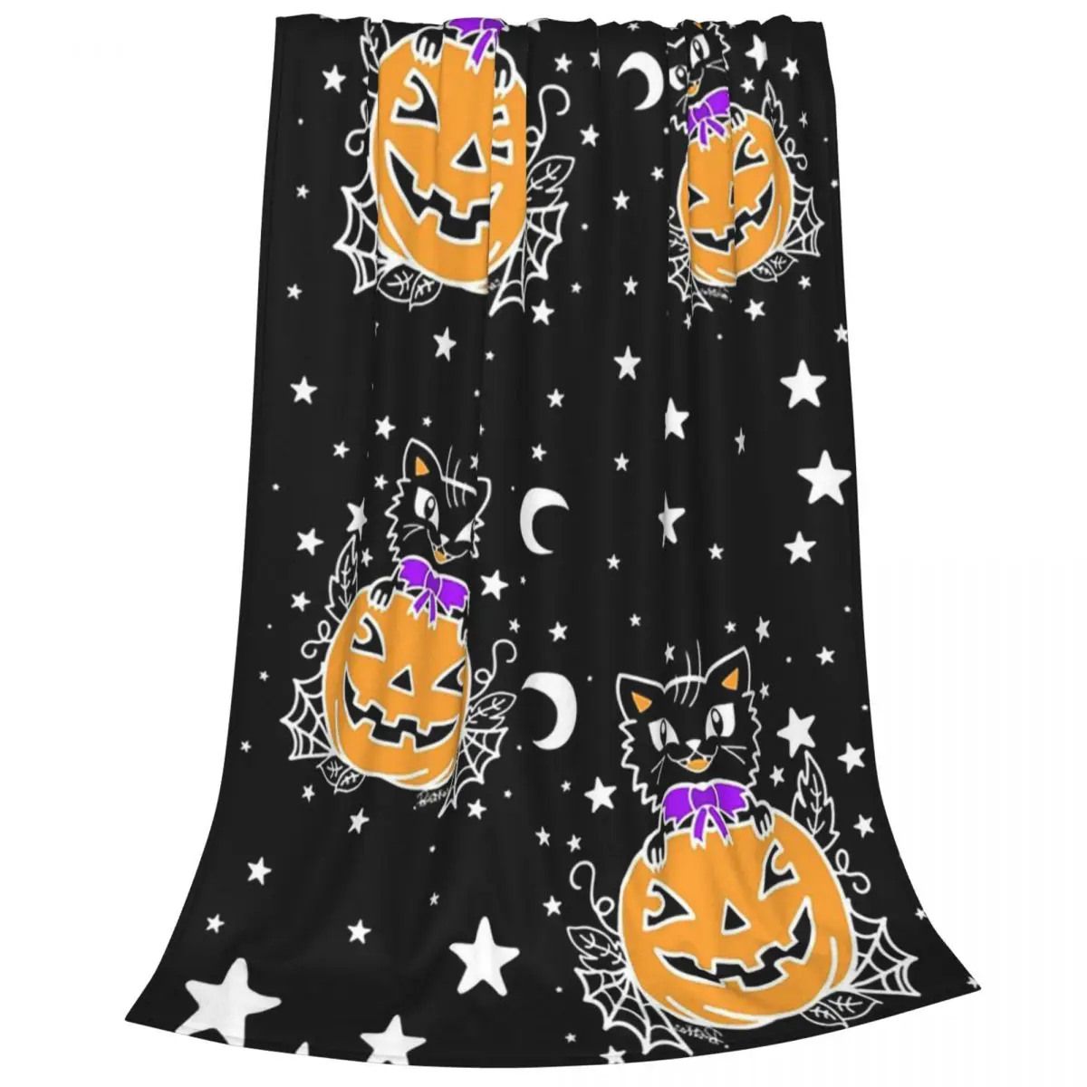 Spooky Time Blanket Fleece Lightweight Sofa Throw Blankets For Couch Bedding Travel Throws Bedspread Quilt