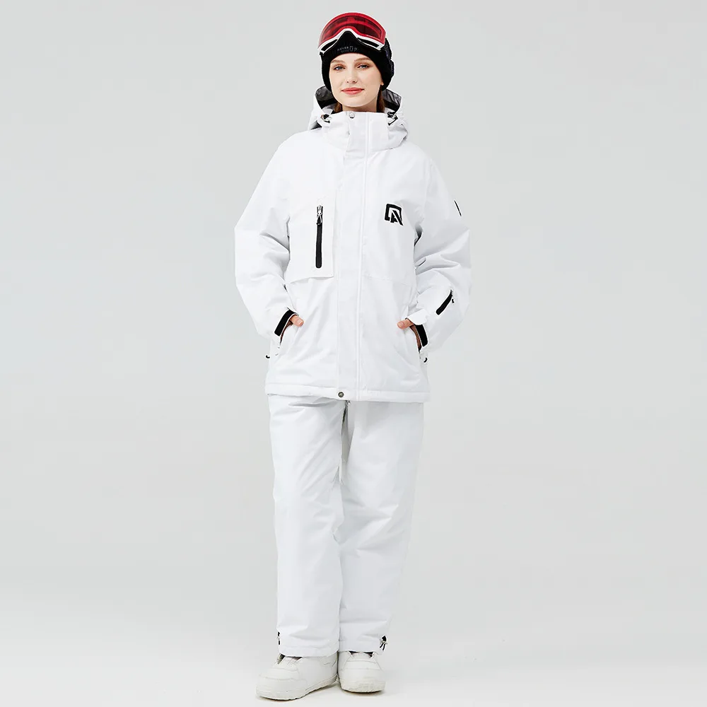 New Arrivals Women's Ski Suit Winter Outdoor Snow Wear Waterproof Windproof Thickened Warm Men Ski Jacket Pants Set Work Style