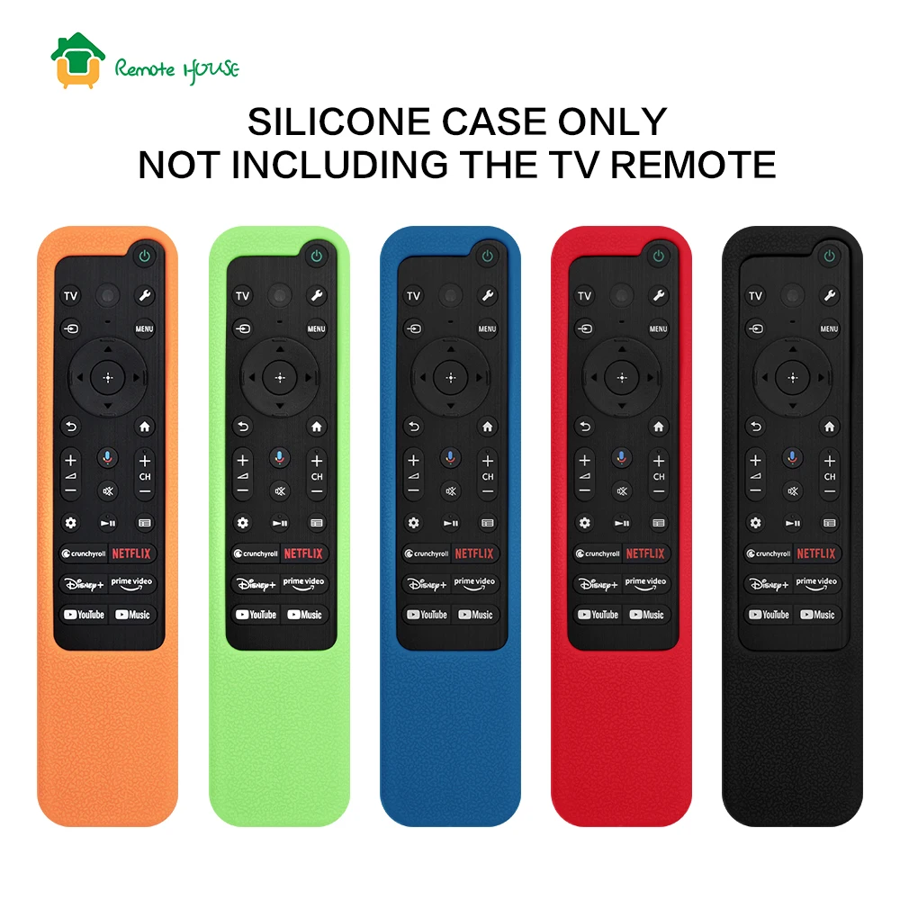 Silicone Remote Control Case Compatible with Sony RMF-TX810U RMF-TX910U Remote Shockproof Protective Cover with a Lanyard