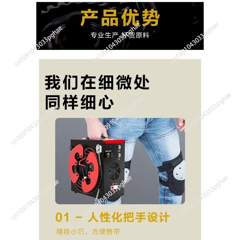 CS3 PCP Air Compressor, Auto-Stop,Oil-Free, Built-in Water-Oil Separator , Powered by Car 12V DC or Home 110V AC w