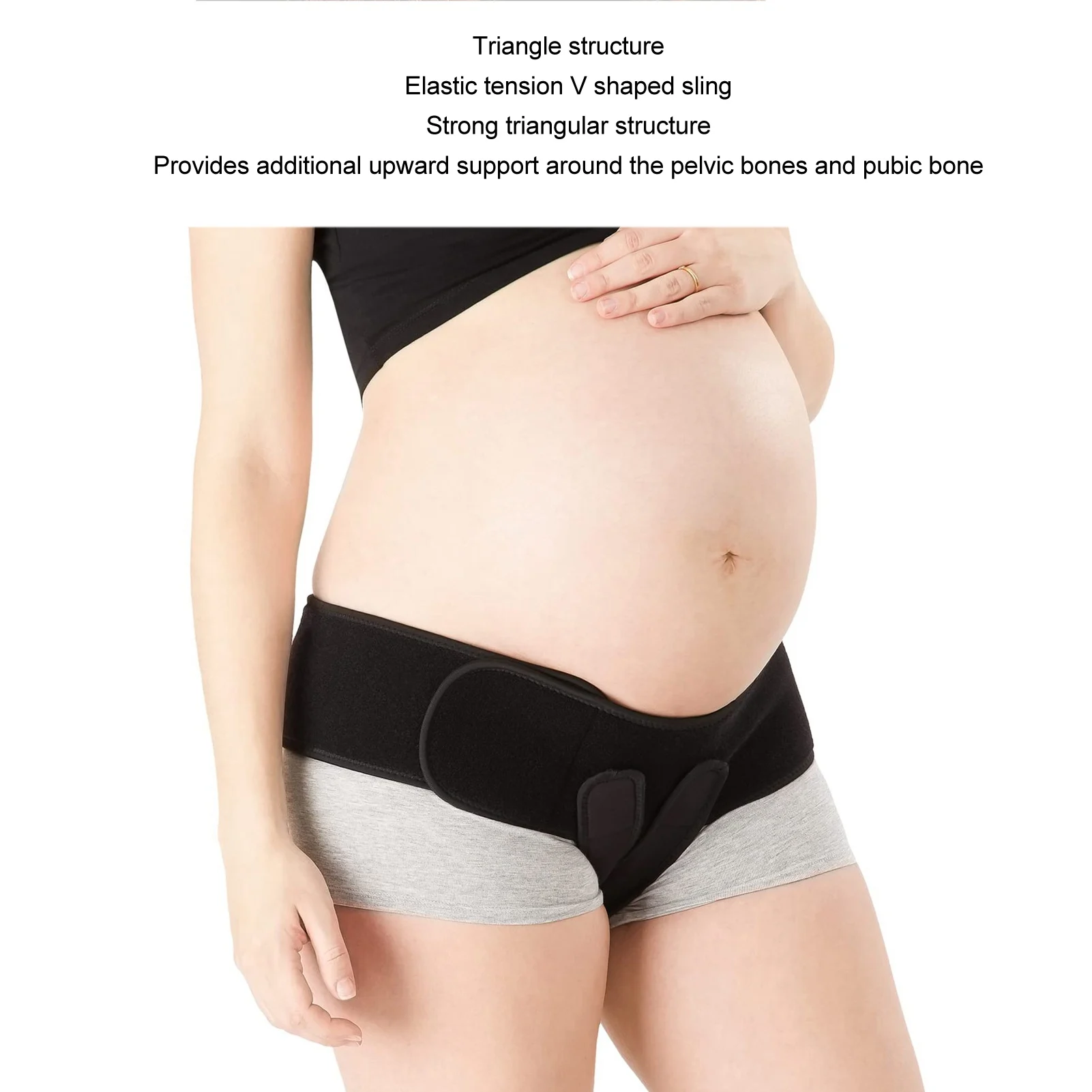 Pelvic Support Belt Highly Stretchy Easy To Wear Adjustable Uterus Support Belt for Vulvar Varicosities for Pregnancy SPD