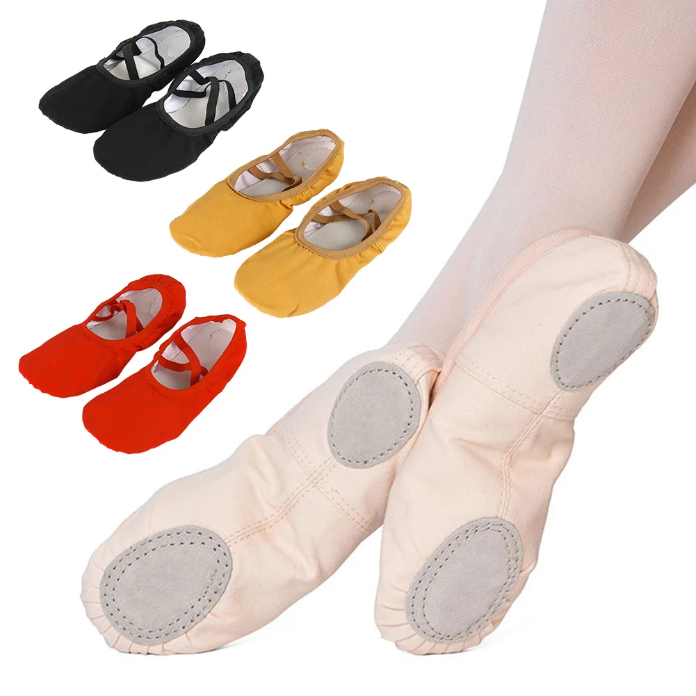 Girls Ballet Shoes Canvas Soft Sole Ballet Dance Slippers Children Practise Ballerina Shoes Woman Children Dance Yoga Shoes