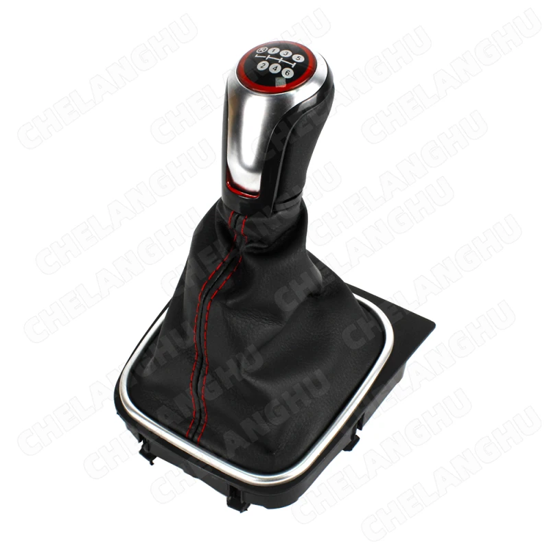 For VW EOS 2006 2007 2008 2009 2010 2011 Car-Stying 6 Speed Car Gear Stick Level Shift Knob With PU Leather Boot