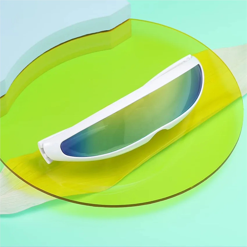

Futuristic Narrow Cyclops Mirrored Sunglasses For Men Women Cosplay Adult Rave Party Glasses Wrap