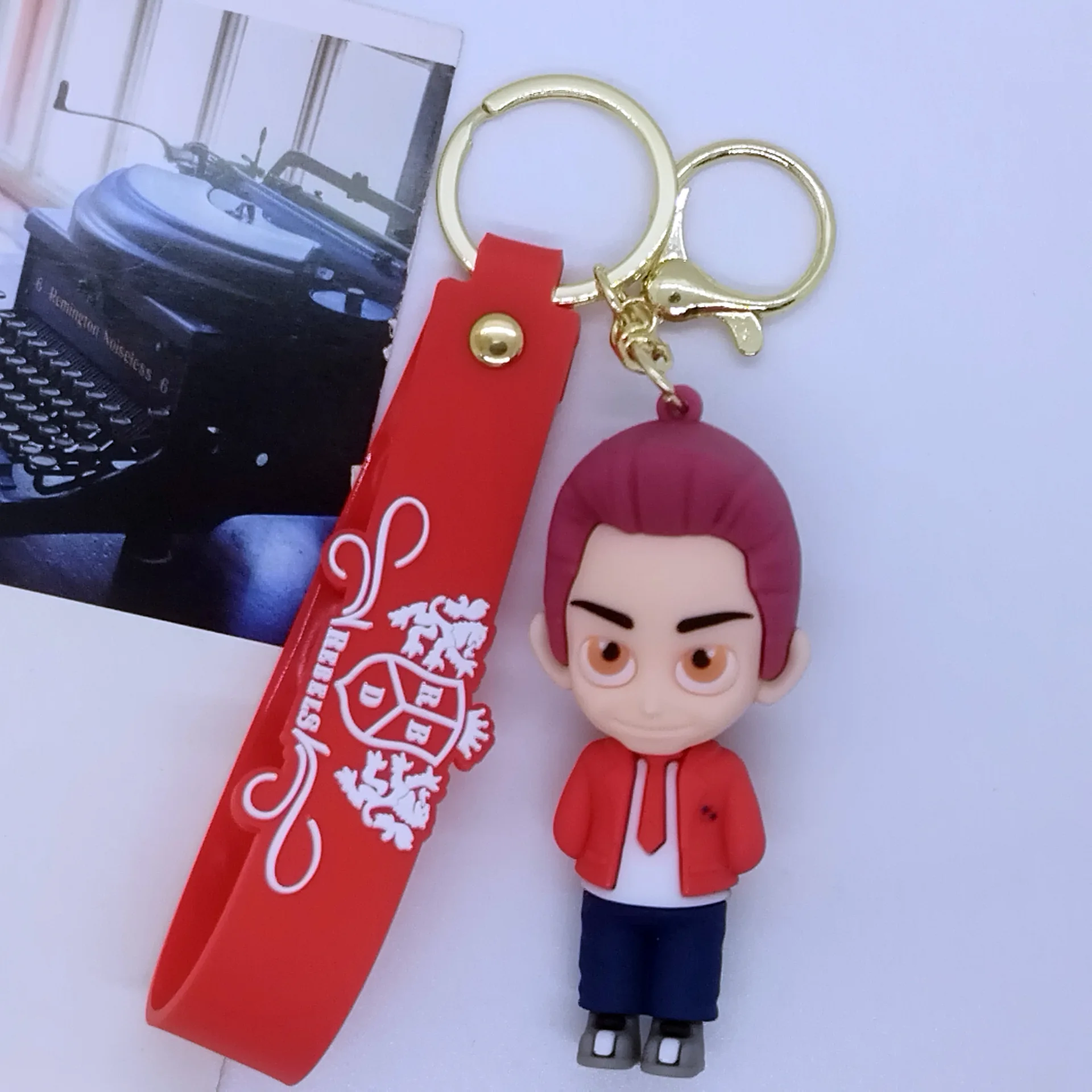 Rbd Band Keychain Cute Boy Silicone Doll Hanging Accessory Couple Car Bag Decoration Small Gift For Women Men Pendant jewelry