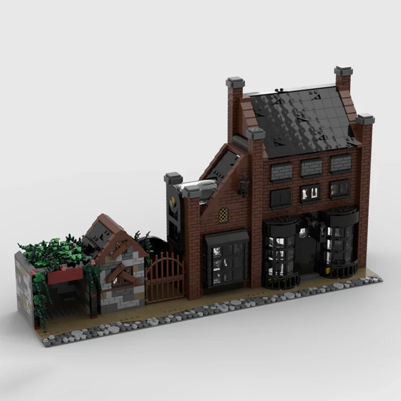 2430 ELEMENTÓW MOC Borgin i Burkes – Sklep z ciemnymi sztukami, modułowy budynek – Model architektury Knockturn Alley, klocki konstrukcyjne, zabawki, prezent
