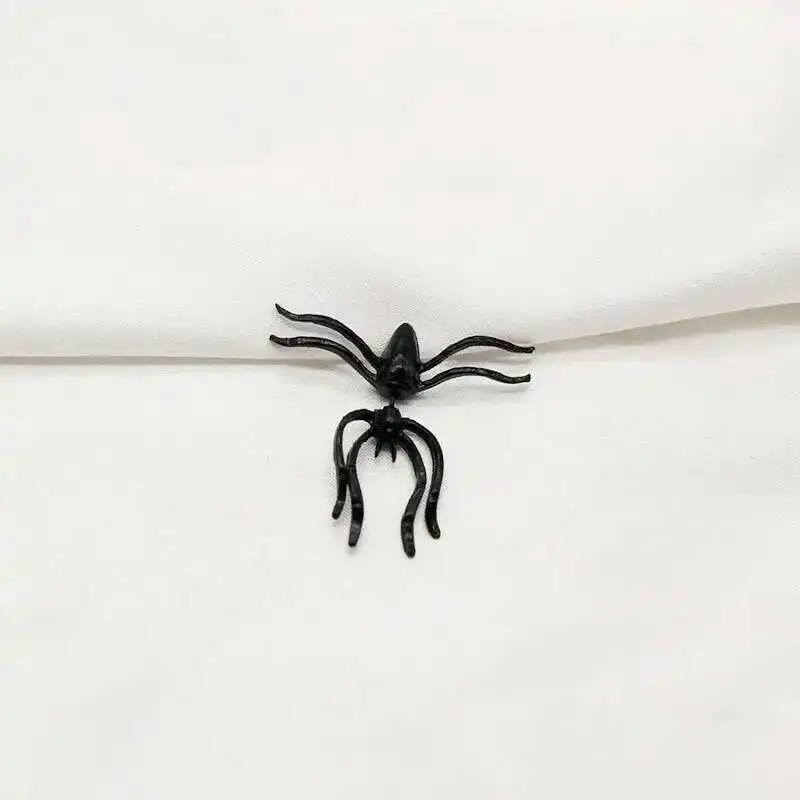 1 Pair Punk Street Cool Personality Alternative Black Spider Earrings   Exaggerated Hiphop Stud Earrings KOREAN Funny Earrings view 5