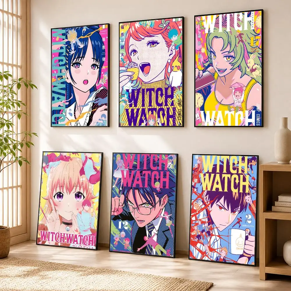 W-WITCH WATCH Anime Poster Modern Home Living Bedroom Bar Hallway Waterproof Wall Art Aesthetic Decor