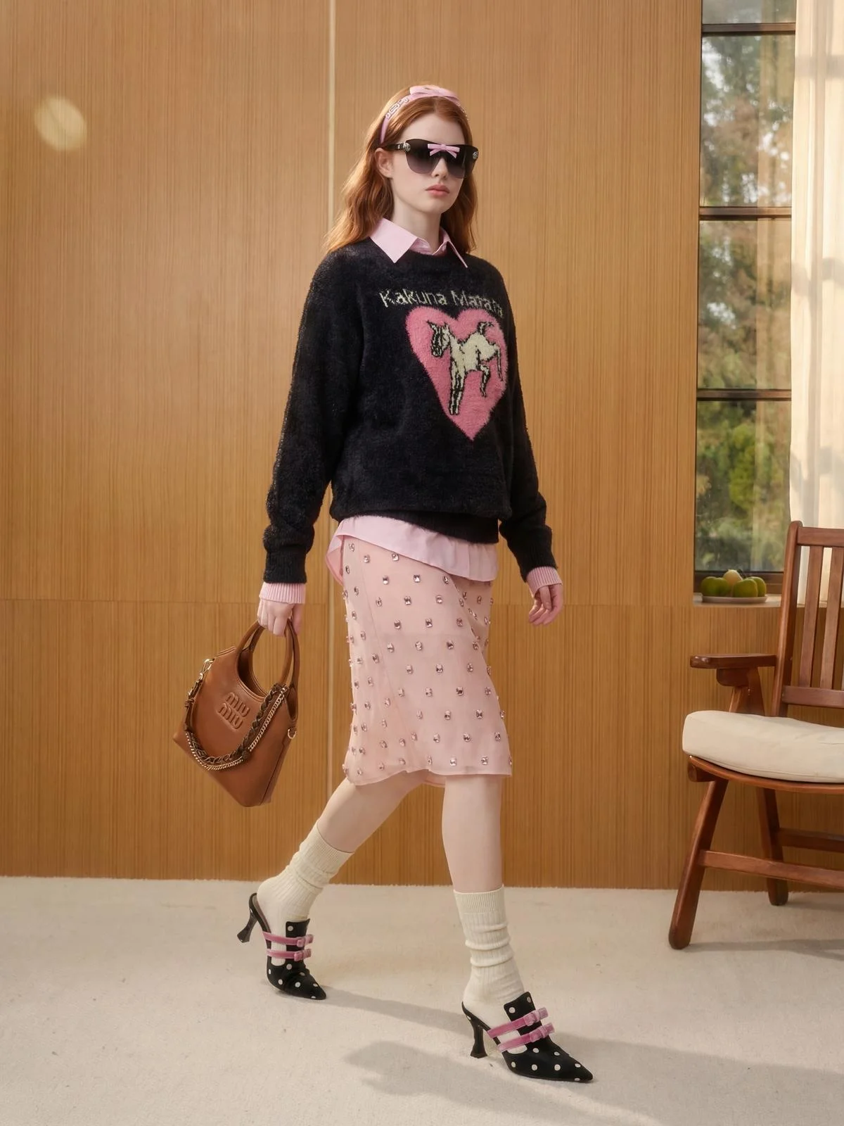 

Bla Knitted Loose Sweater Women's Spring New Love Embroidery Comfortable Relax Sle Faionable Casual Knitwear