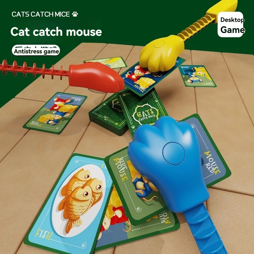 

Веселый кот и мышь, играющие в карты Таро, стратегическая игрушка, настольная креативная, легко учится, вечерние, туристические, семейные настольные игры, игрушки.