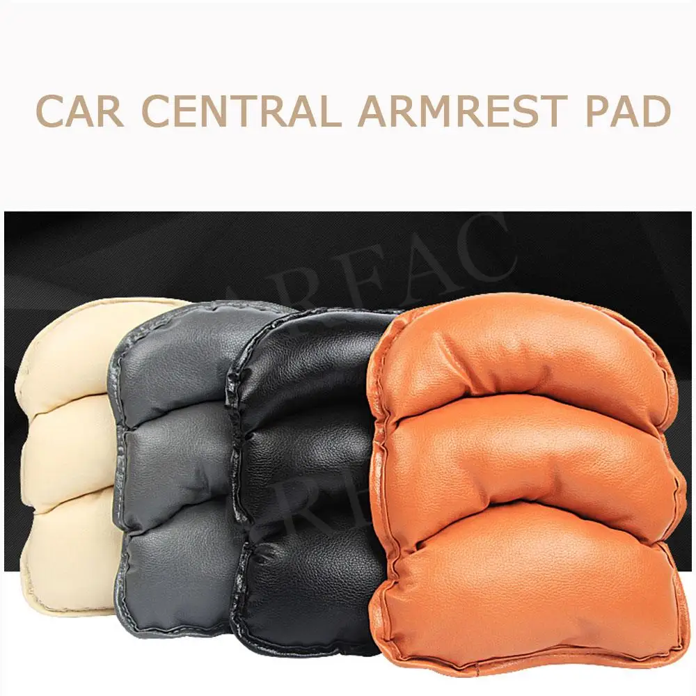 Car Seat Cover Soft Leather Auto Center Armrest Console Box Armrest Seat Protective Pad Mat Arm Rest For Universal Accessorise 