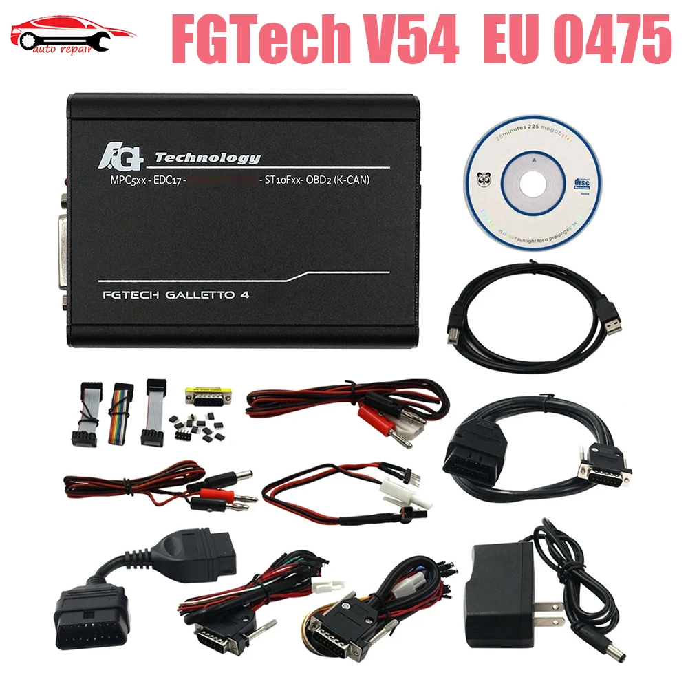 New FGtech Galletto V54 0475 EU Version Support BDM Full Function ECU Programming for KESS KTAG OBD2 Code Scanner