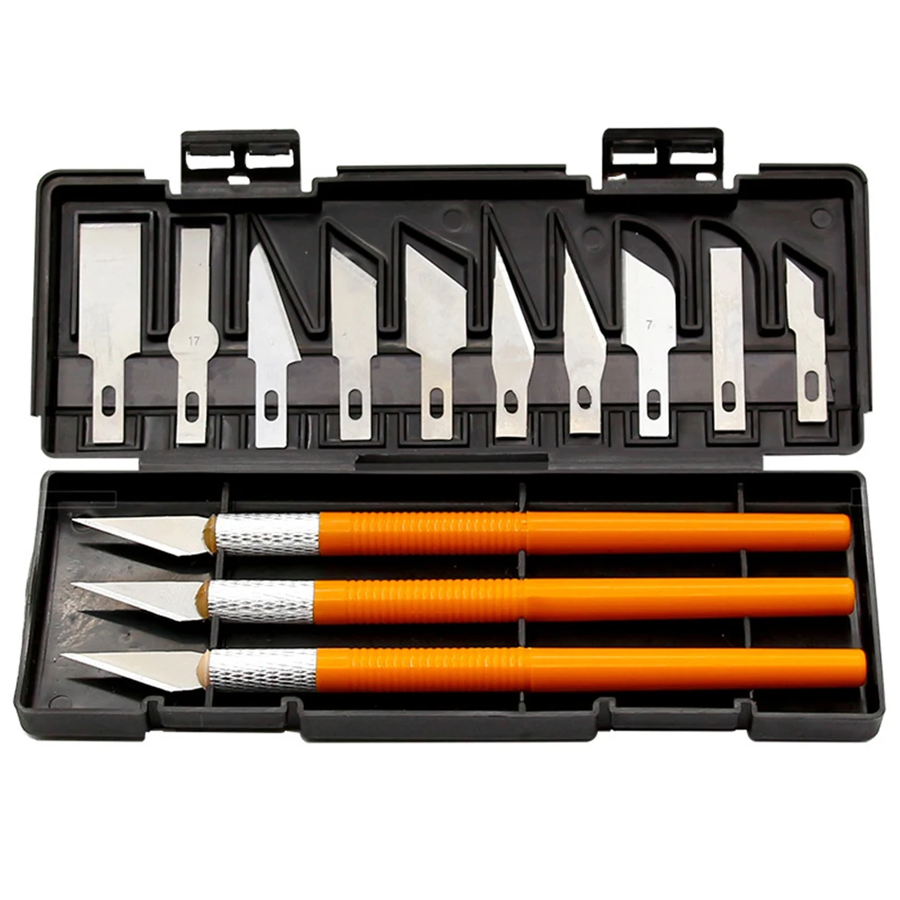 13Pcs Set Art Carving Cutter With Box Craft Sculpture Paper Cutting Blade Precision Engraving Cutter Hand Tool Carving Tools