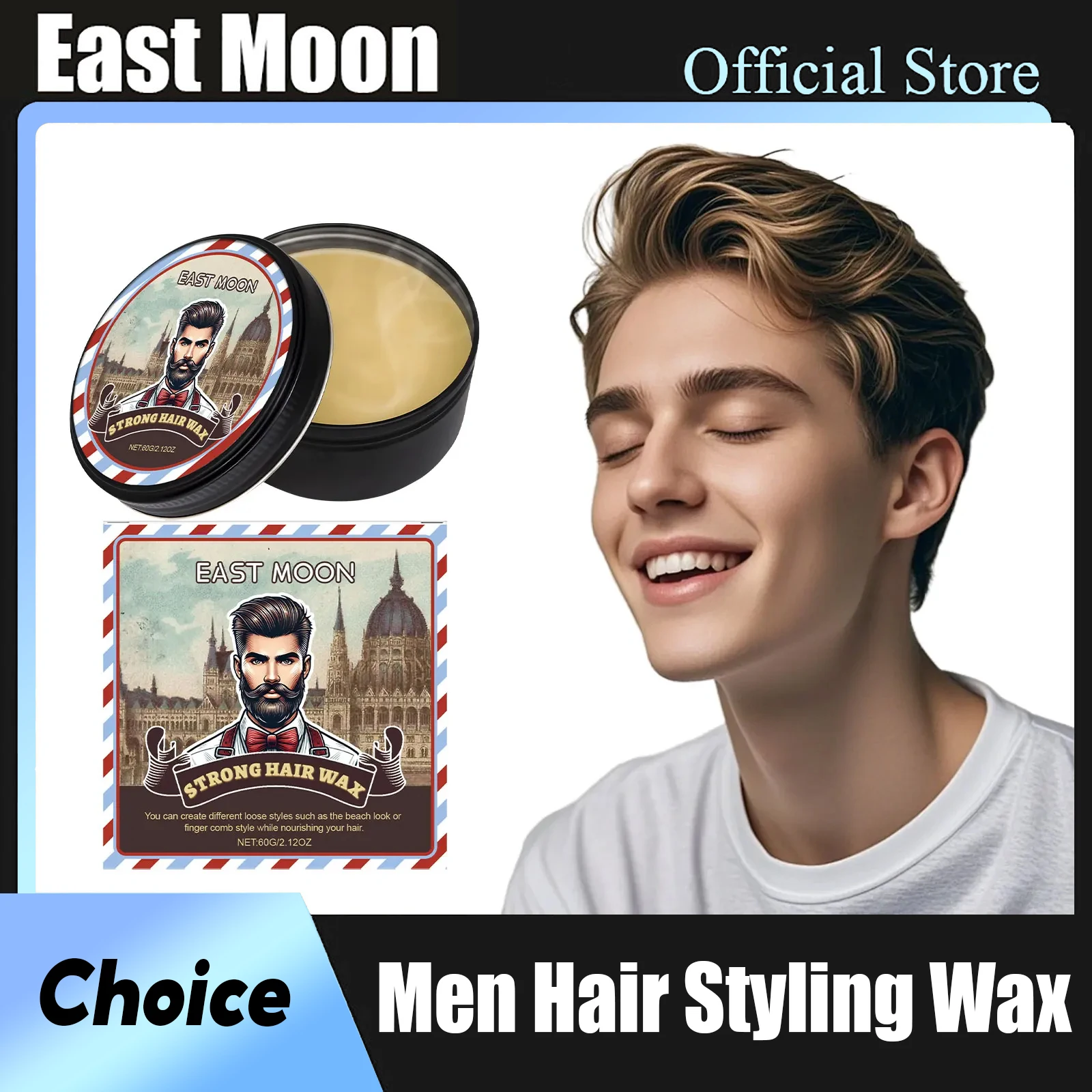 

Воск для укладки волос East Moon Men, нежирный, смягчающий, разглаживающий, фиксирующий, для придания объема и укладки париков, для контроля кончиков волос, для женщин, крем для укладки волос