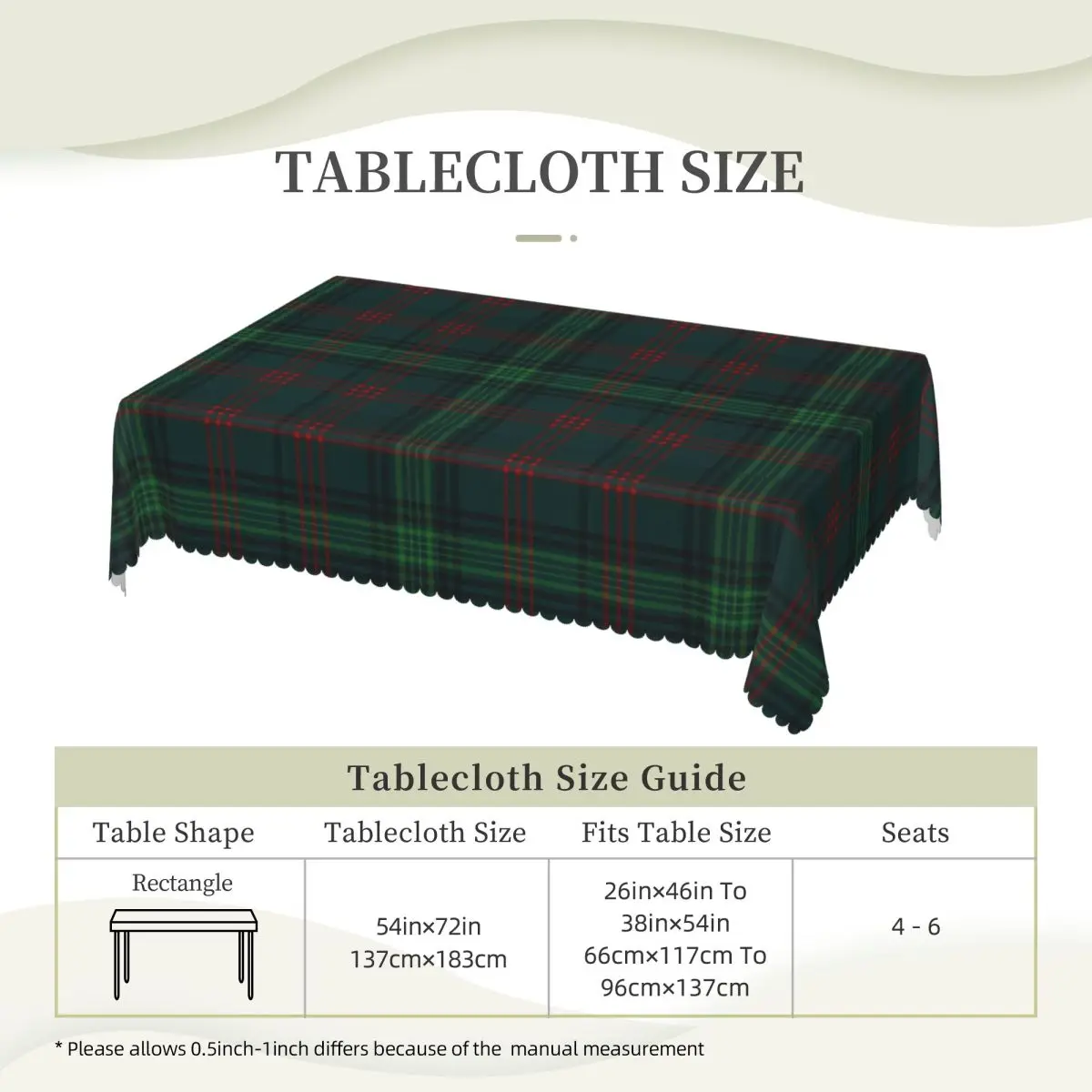 Outlander Leather And Tartan Scottish Art Tablecloth Restaurant Kitchen Rectangular Tablecloth Party Outdoor Dining Table Cover