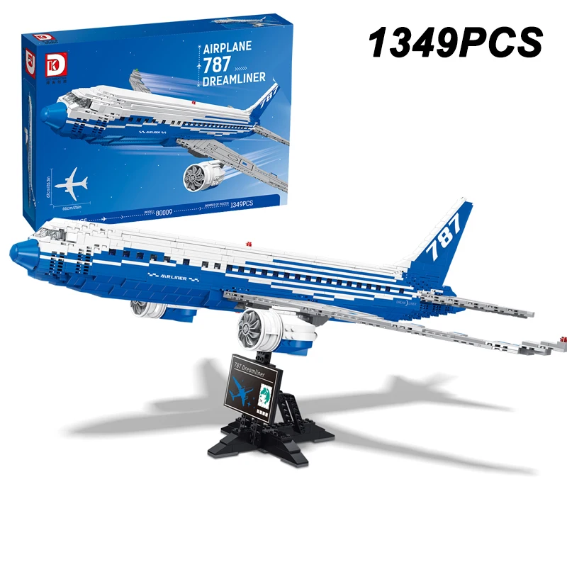 

1349 шт. Boeing 787 Dreamliner самолет строительные блоки самолет собрать кирпичи развивающие игрушки украшение стола подарки для детей мальчиков