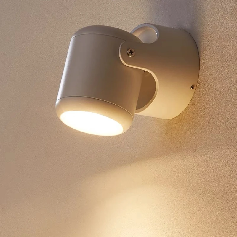 

LED Wall Lamp Nordic Bedside Rotating Adjustable Lamps Simple Store Decors Small Spotlight Home Decors Surface Mount Wall Lights