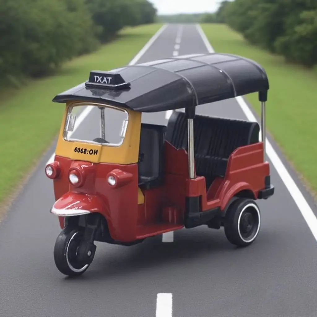 

1:43 Die-cast Retro Model of a Simulated Alloy Tricycle, a Children's Educational Toy