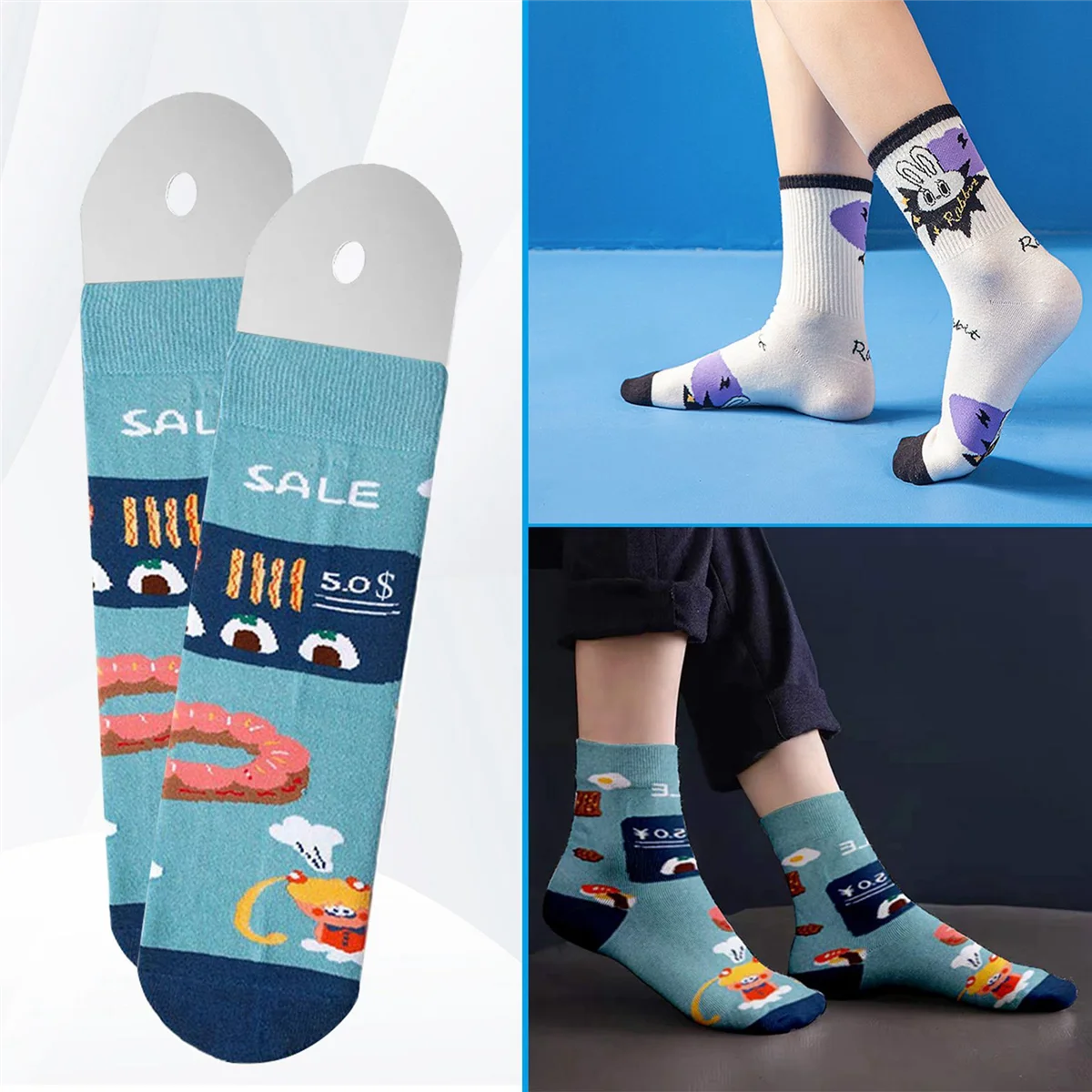 4 Pieces Metal Straight Sock Jigs Sublimation Crew Sock Jigs Dye Printing Heat Press Transfer Socks Accessories,2 Sizes