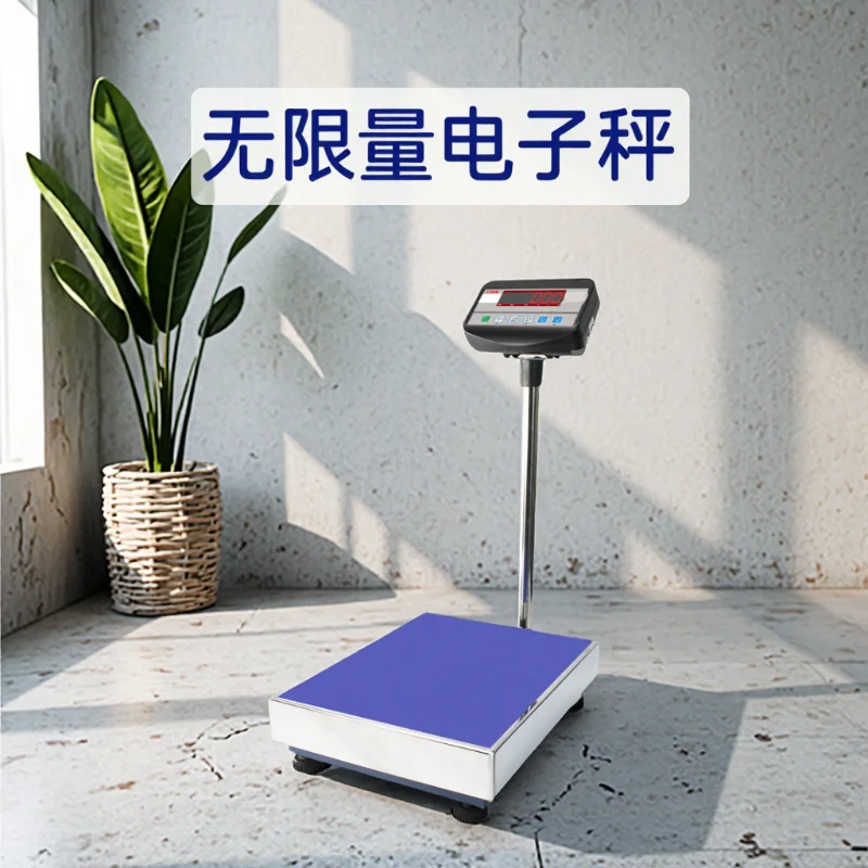 Wireless Digital Platform Scale, Bluetooth & WIFI Dual‑Mode 300kg Large Capacity Weighing Scale, Fresh Logistics Data Sync