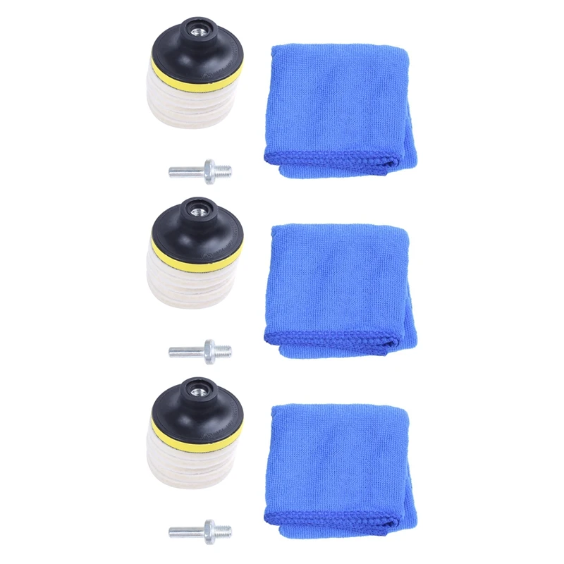 

24PC 3Inch 75Mm Felt Polishing Pad Windscreen Scratch Repair Glass Polishing Kit