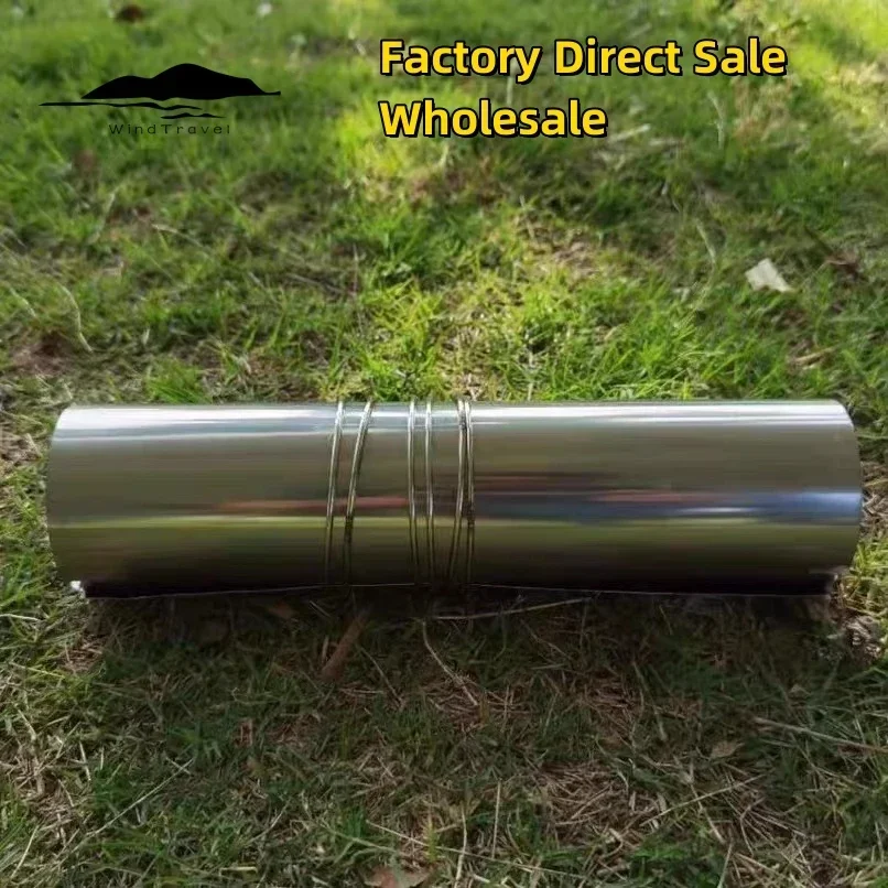 Stainless chimney Hand-rolled chimney wood stove chimney tent stove chimney Portable outdoor wood stove smoke pipe