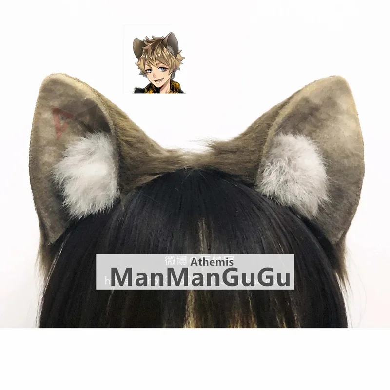 New Twisted Wonderland Ruggie Bucchi Cosplay Prop Lion Ears Hairpin Tail Hand Made Work Hair Hoop For Game Party Accessories