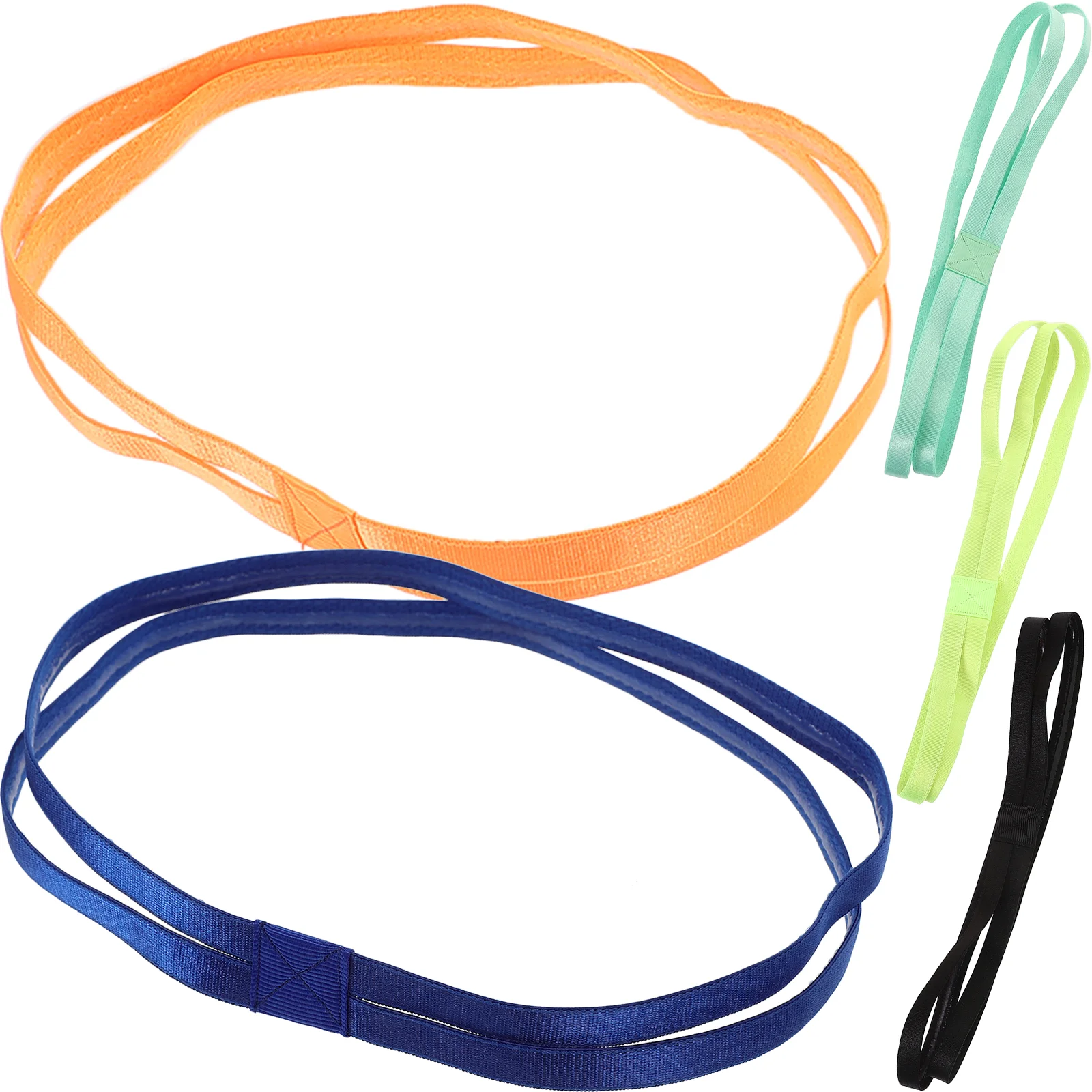 5 Pcs Double Non-slip Sports Running Headband Elastic Candy Color Yoga Workout Sweatbands Training Headbands Fabric Fitness