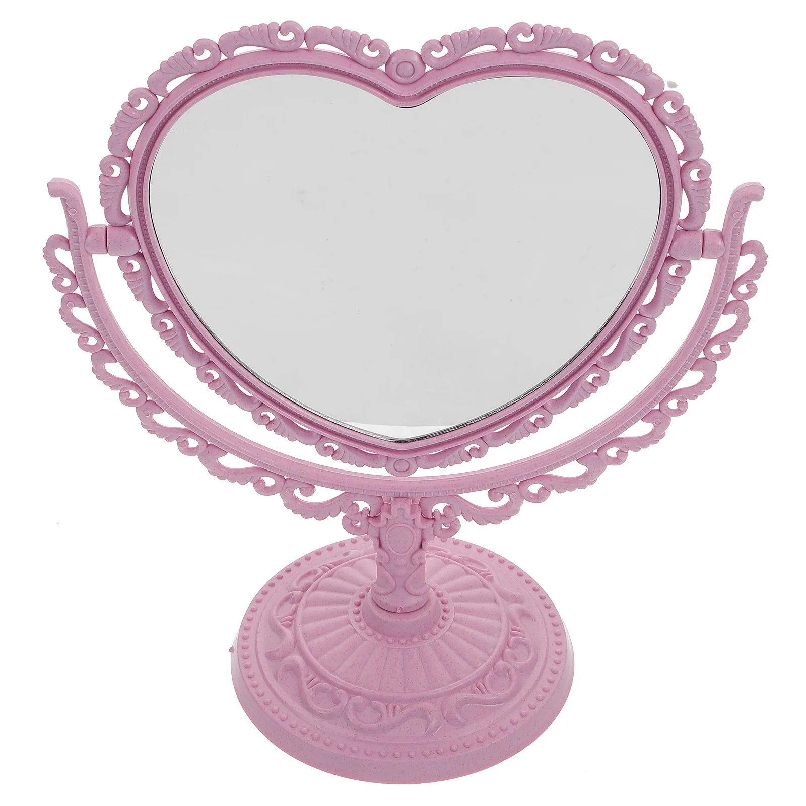 

Vanity Makeup Mirror for Desk Rotating Decorative Women Desktop Miss Vanities Retro